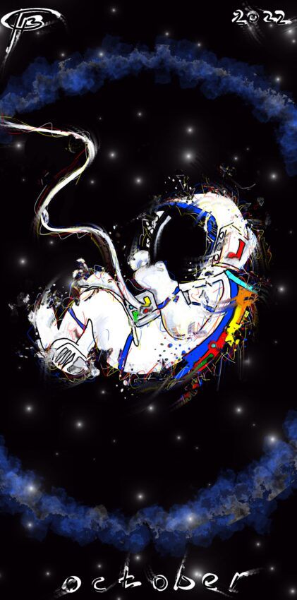Первая NFT-картина, побывавшая в космосе — Василий Попов